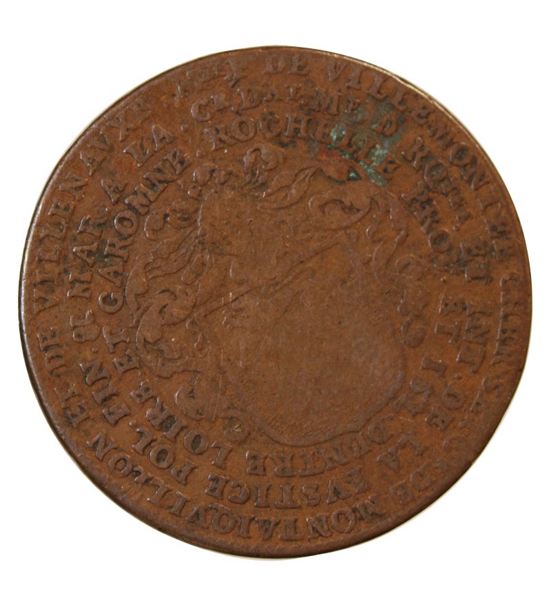 AUNIS ET LA ROCHELLE, François de Villemontée – JETON cuivre 1633