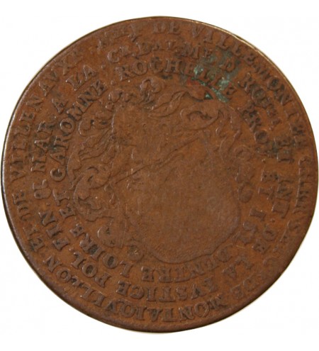 AUNIS ET LA ROCHELLE, François de Villemontée – JETON cuivre 1633