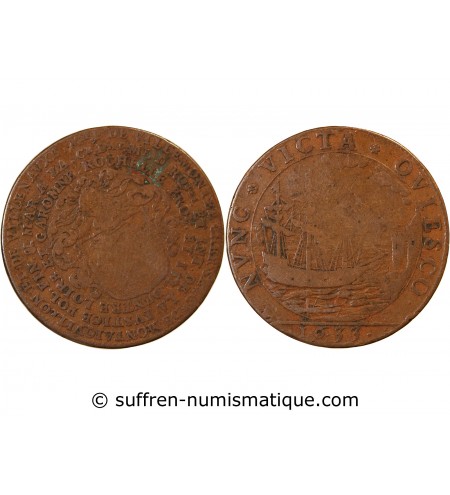 AUNIS ET LA ROCHELLE, François de Villemontée – JETON cuivre 1633