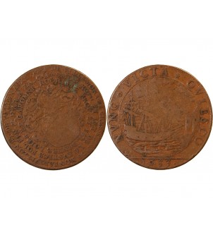 AUNIS ET LA ROCHELLE, François de Villemontée – JETON cuivre 1633 2