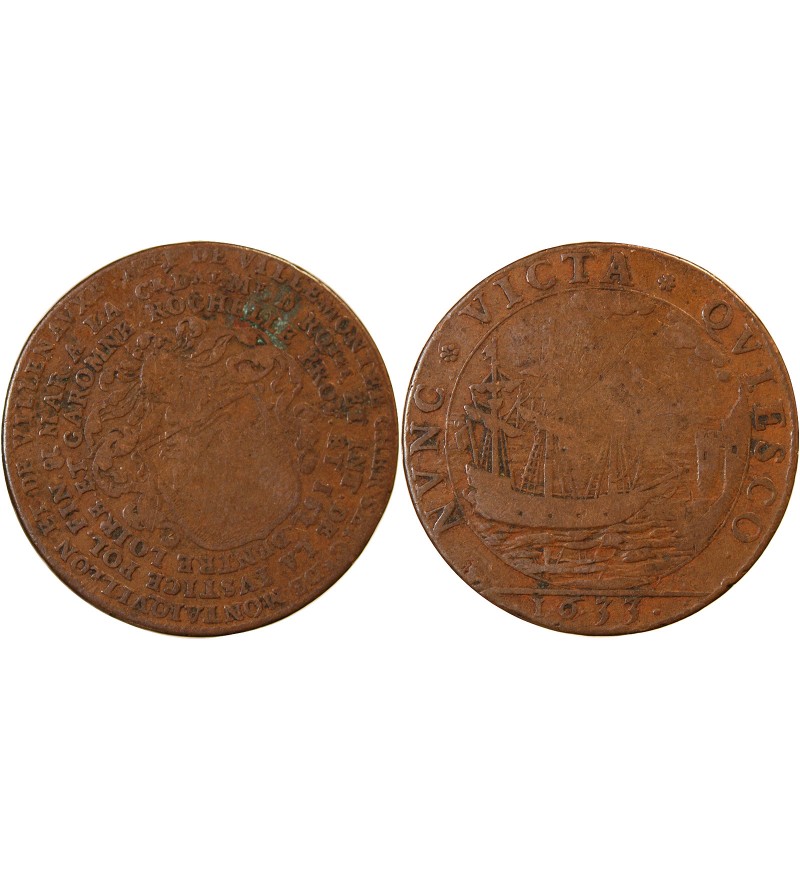 AUNIS ET LA ROCHELLE, François de Villemontée – JETON cuivre 1633