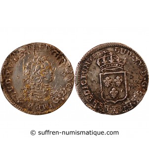 LOUIS XV - 1/3 ECU DE FRANCE ARGENT NANTES