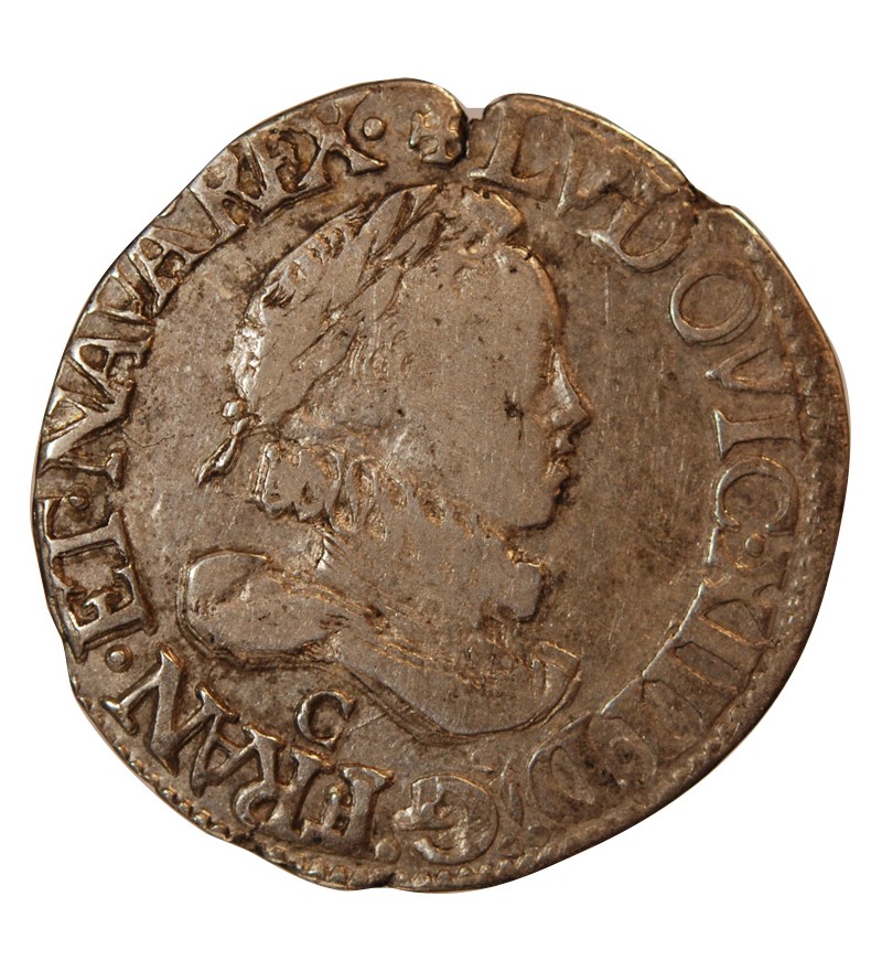 LOUIS XIII - 1/2 ECU ou 30 SOLS ARGENT 1642 A PARIS﻿