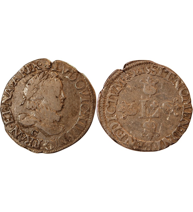 LOUIS XIII - 1/2 ECU ou 30 SOLS ARGENT 1642 A PARIS﻿