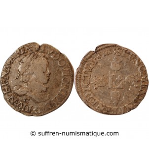 LOUIS XIII - 1/2 ECU ou 30 SOLS ARGENT 1642 A PARIS﻿