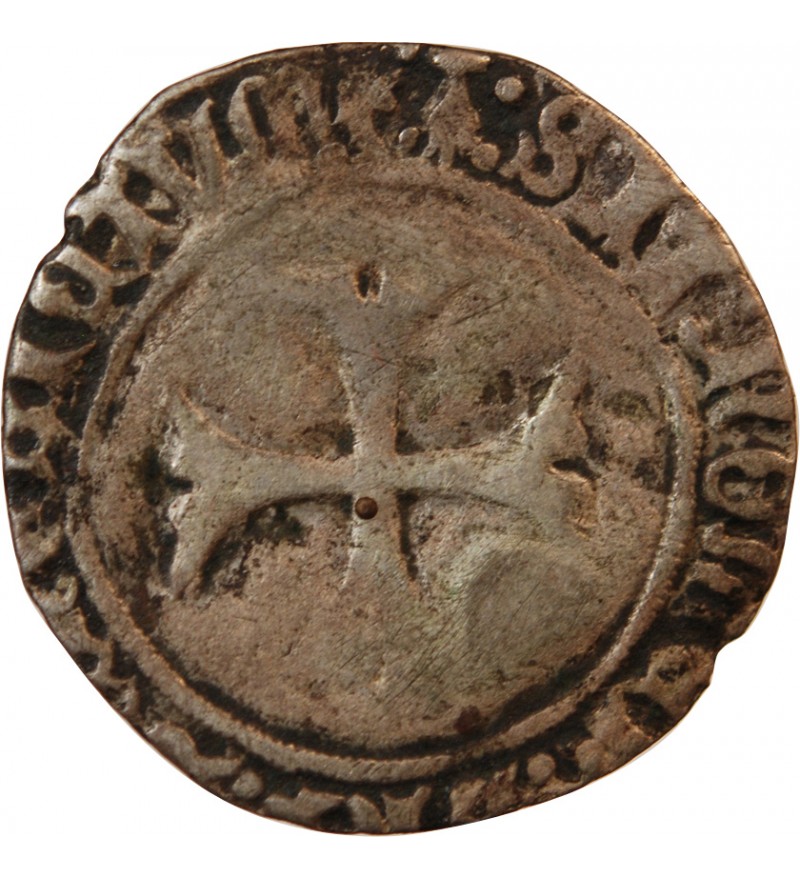 DUCHE DE BRETAGNE, FRANCOIS II - BLANC A LA TARGE 1458 / 1488 NANTES