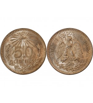 MEXIQUE - 50 CENTAVOS ARGENT 1943 2