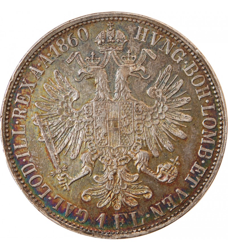 AUTRICHE, FRANZ JOSEPH Ier - FLORIN ARGENT 1860 A
