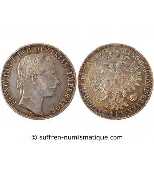 AUTRICHE, FRANZ JOSEPH Ier - FLORIN ARGENT 1860 A