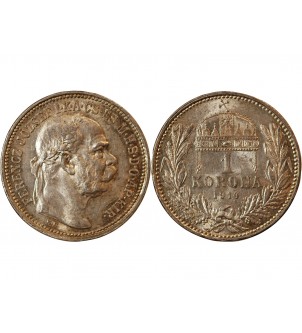 HONGRIE, FRANZ JOSEPH Ier - KORONA ARGENT 1914 2