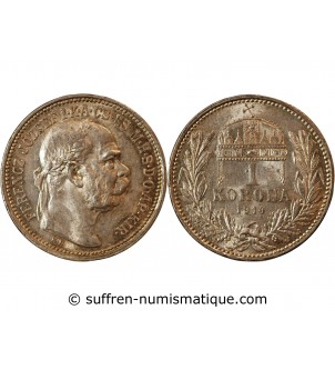 HONGRIE, FRANZ JOSEPH Ier - KORONA ARGENT 1914