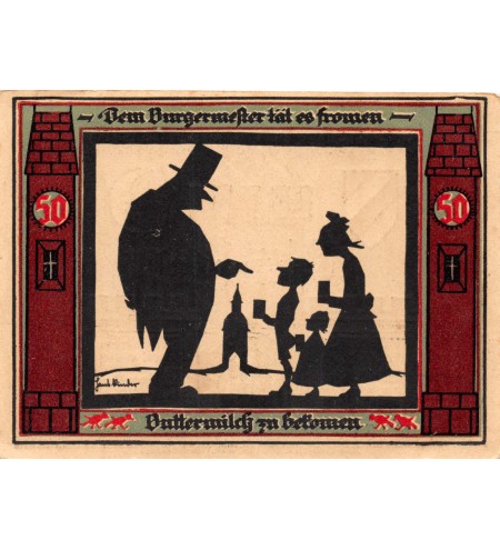 ALLEMAGNE, GLAUCHAU - 50 PFENNIG 1921