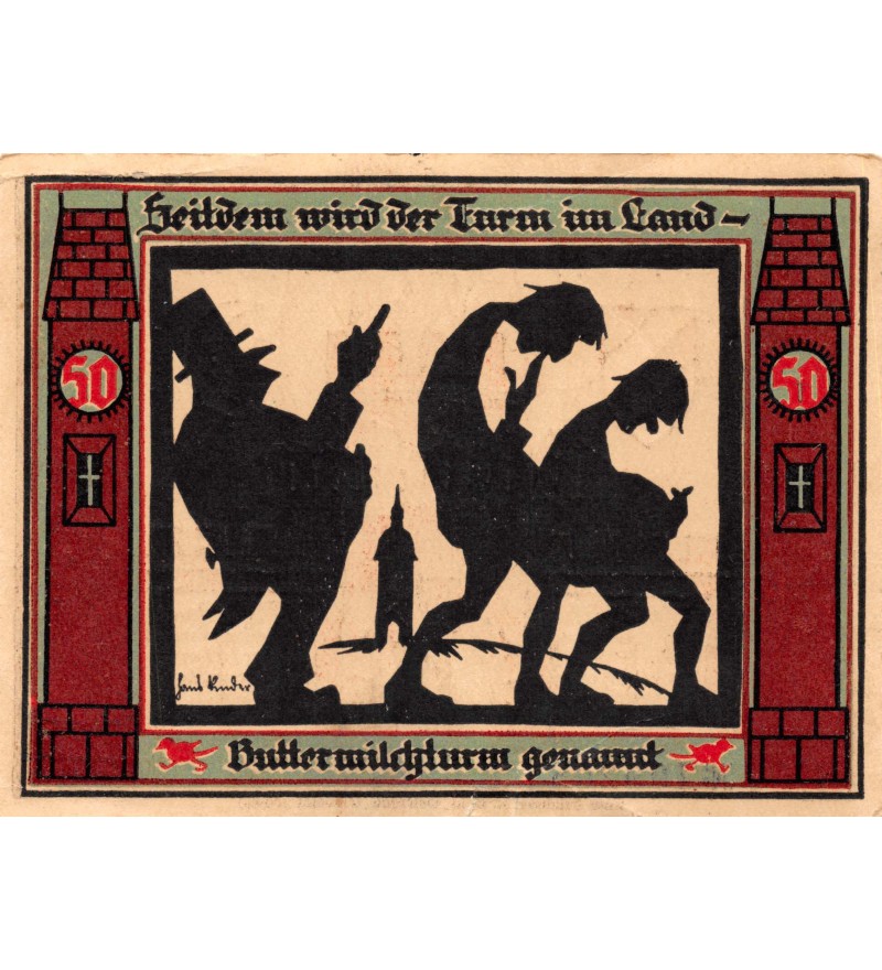 ALLEMAGNE, GLAUCHAU - 50 PFENNIG 1921