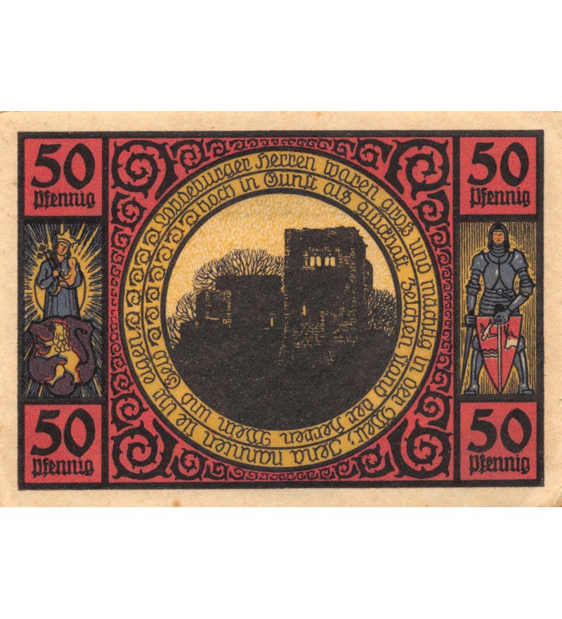 ALLEMAGNE, LOBEDA - 50 PFENNIG 1921