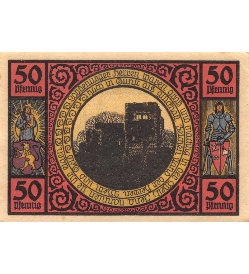 ALLEMAGNE, LOBEDA - 50 PFENNIG 1921