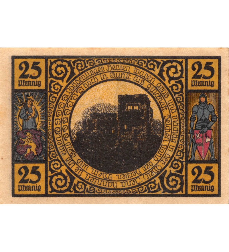 ALLEMAGNE, LOBEDA - 25PFENNIG 1921