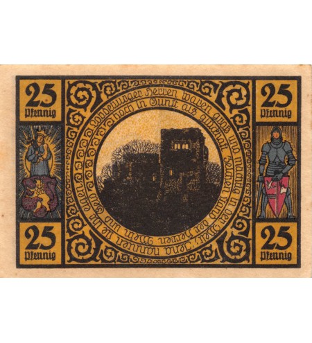 ALLEMAGNE, LOBEDA - 25PFENNIG 1921