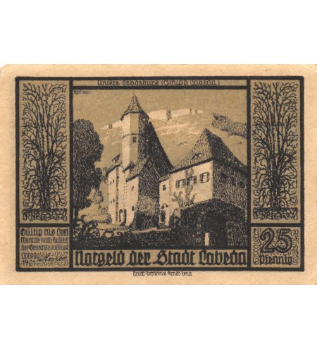 ALLEMAGNE, LOBEDA - 25 PFENNIG 1921
