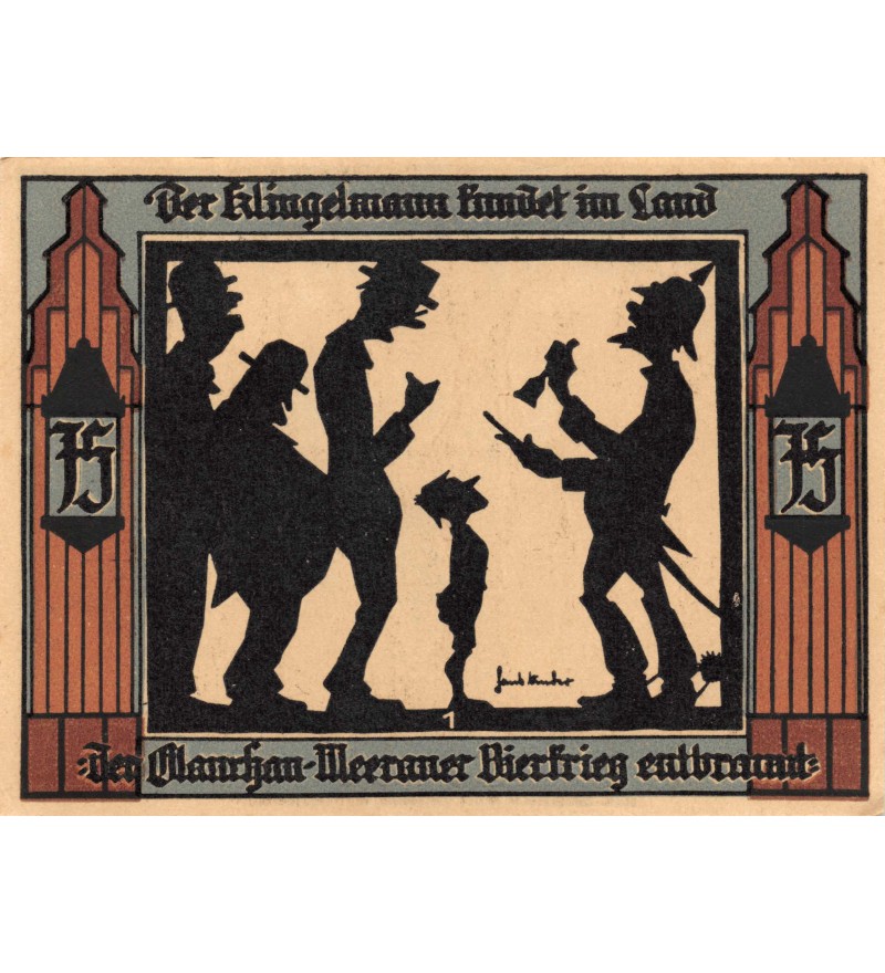 ALLEMAGNE, GLAUCHAU - 75 PFENNIG 1921