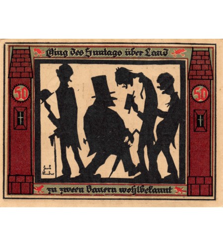 ALLEMAGNE, GLAUCHAU - 50 PFENNIG 1921