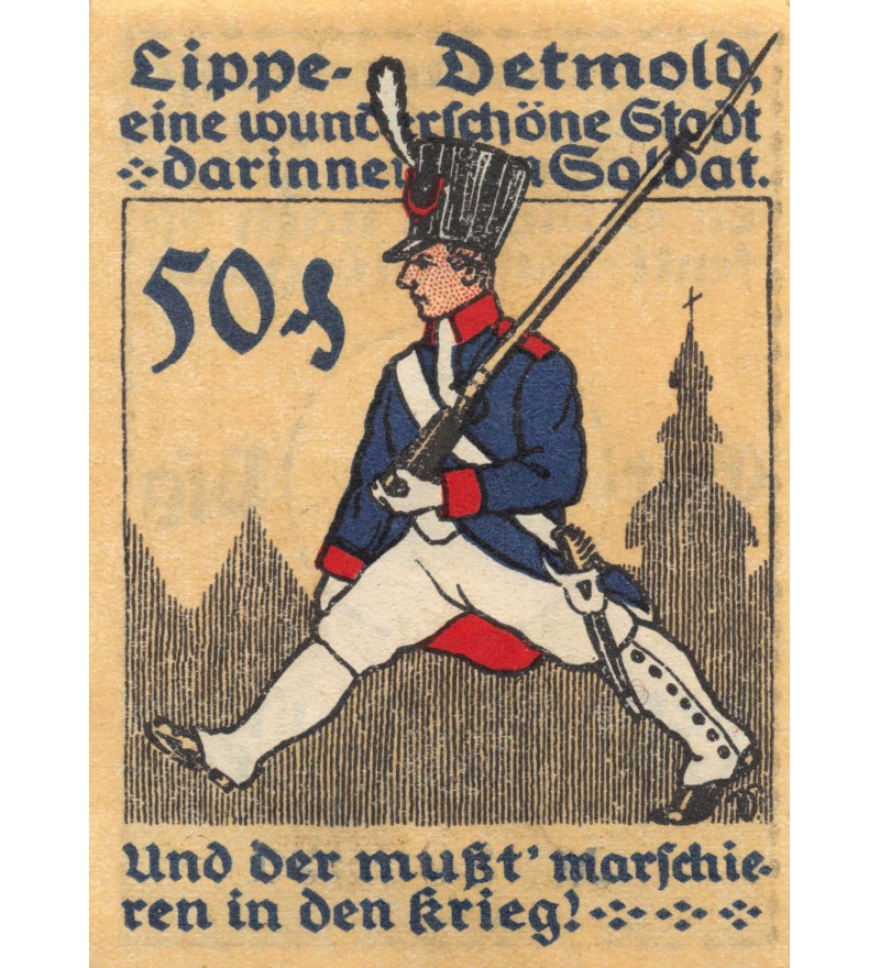 ALLEMAGNE, DETMOLD - LIPPE - 50 PFENNIG 1920