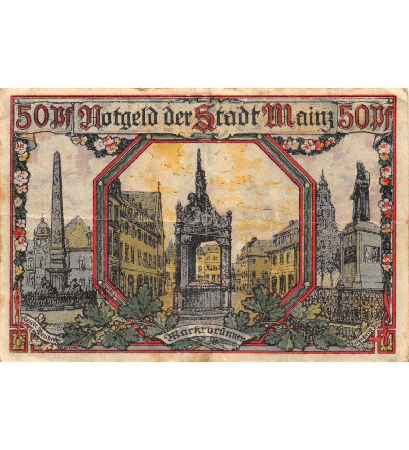 ALLEMAGNE, MAINZ - 50 PFENNIG 1921
