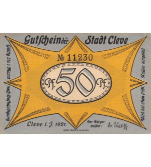 ALLEMAGNE, CLEVE - 50 PFENNIG 1921 2