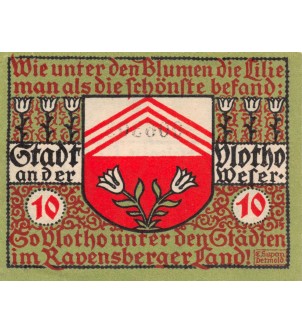 ALLEMAGNE, VLOTHO - 10 PFENNIG 1921