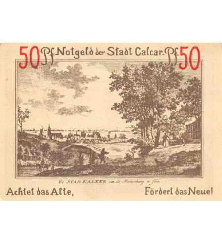 ALLEMAGNE, CALCAR - 50 PFENNIG 1922