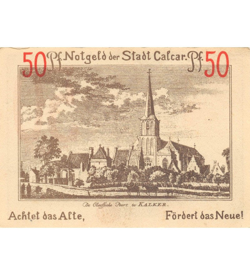 ALLEMAGNE, CALCAR - 50 PFENNIG 1922