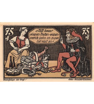 ALLEMAGNE, BIELEFELD - 25 MARK 1921 "Imprimé sur Tissu"