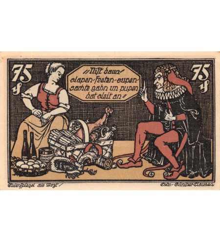 ALLEMAGNE, BIELEFELD - 25 MARK 1921 "Imprimé sur Tissu"