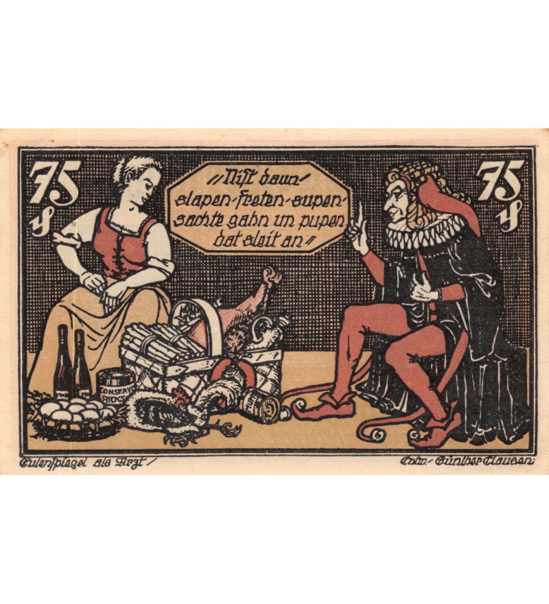 ALLEMAGNE, BIELEFELD - 25 MARK 1921 "Imprimé sur Tissu"