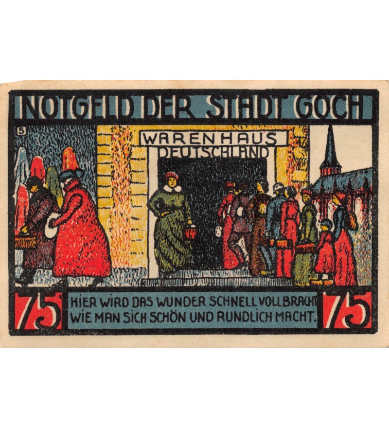 ALLEMAGNE, GOCH - 75 PFENNIG 1922