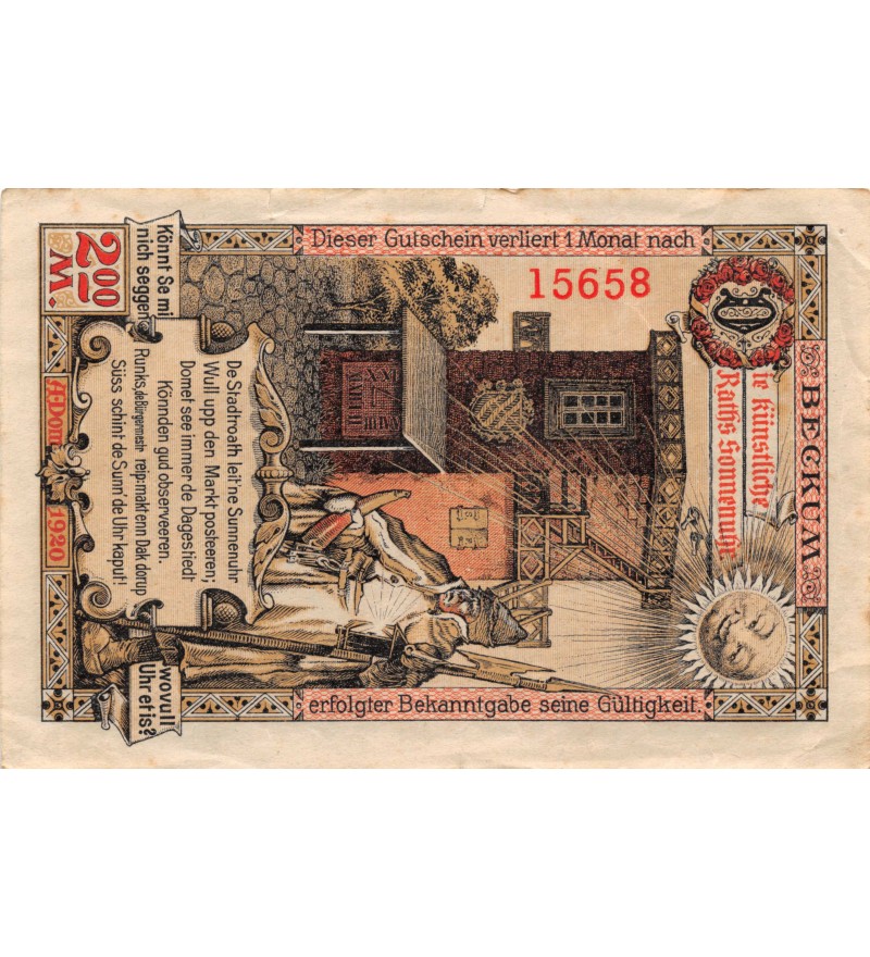 ALLEMAGNE, BECKUM - 2 MARK 1920