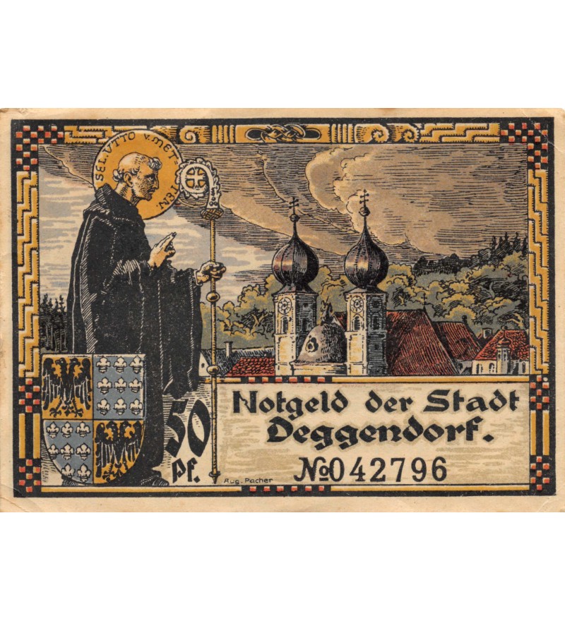 ALLEMAGNE, DEGGENDORF - 50 PFENNIG 1920