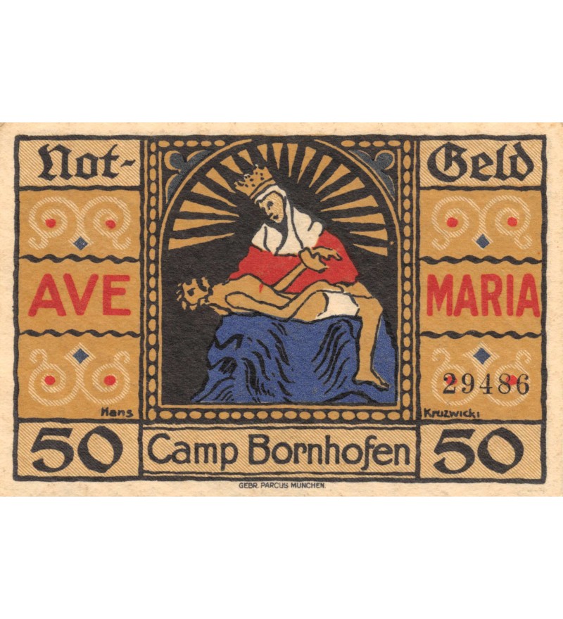 ALLEMAGNE, KAMP BORNHOFEN - 50 PFENNIG 1921
