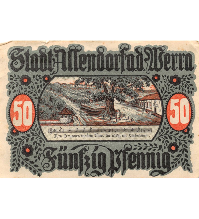 ALLEMAGNE, ALLENDORF - 50 PFENNIG 1921
