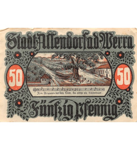 ALLEMAGNE, ALLENDORF - 50 PFENNIG 1921
