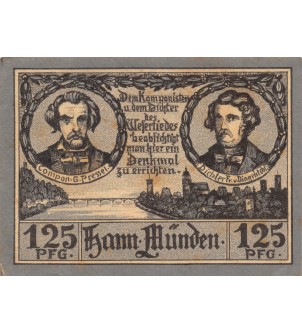 ALLEMAGNE, HANN-MÜNDEN - 125 PFENNIG 1921 2