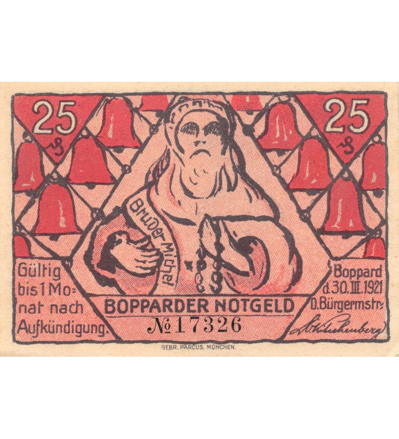 ALLEMAGNE, BOPPARD - 25 PFENNIG 1921