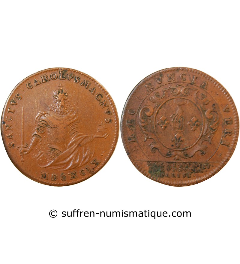 UNIVERSITÉ DE PARIS – Jeton cuivre 1699