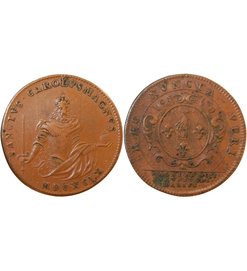 UNIVERSITÉ DE PARIS – Jeton cuivre 1699