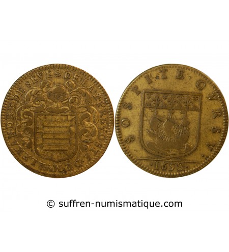 PREVÔT DES MARCHANDS DE PARIS, Alexandre de Sève – JETON laiton 1658