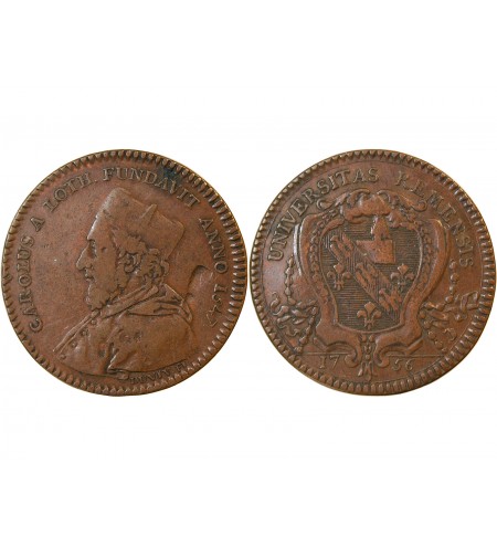 UNIVERSITE DE REIMS – JETON cuivre 1756