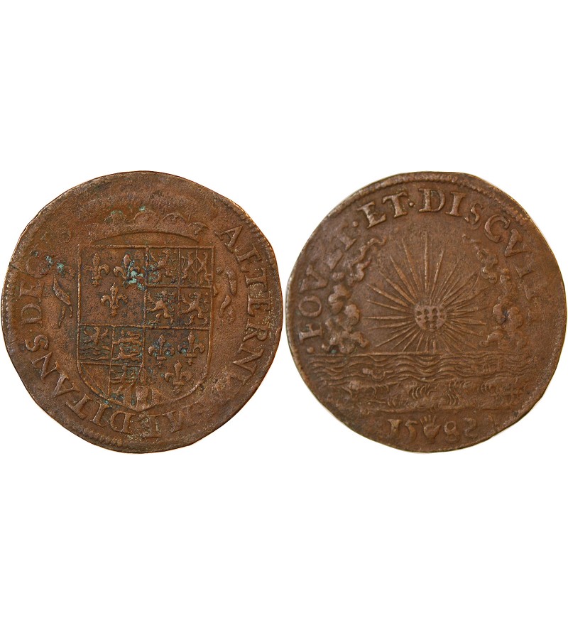 PERCHE, François Duc d’Alençon – JETON cuivre 1582