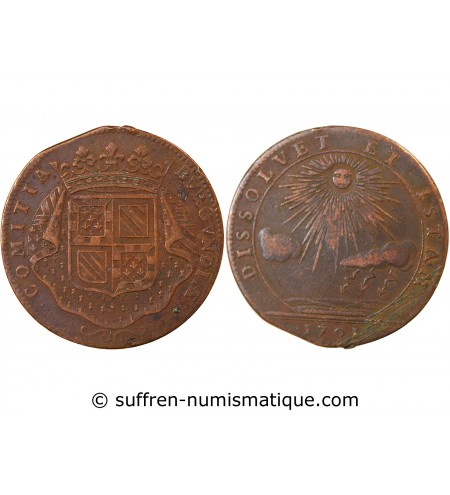 ETATS DE BOURGOGNE, La paix menacée – JETON cuivre 1701