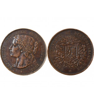 SUISSE, EXPOSITION NATIONALE GENEVE – Médaille cuivre 1896 - Module de 10 centimes 2