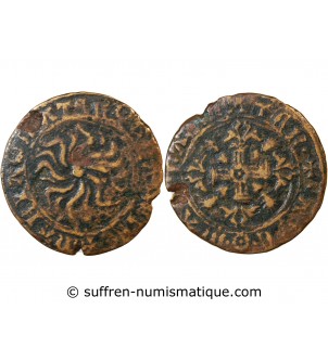 ADMINISTRATION ANGLO-FRANCAISE, JETON à la rose de Saint-Catherine – vers 1430 – Mit. 519