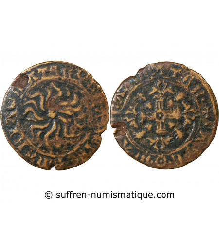 ADMINISTRATION ANGLO-FRANCAISE, JETON à la rose de Saint-Catherine – vers 1430 – Mit. 519